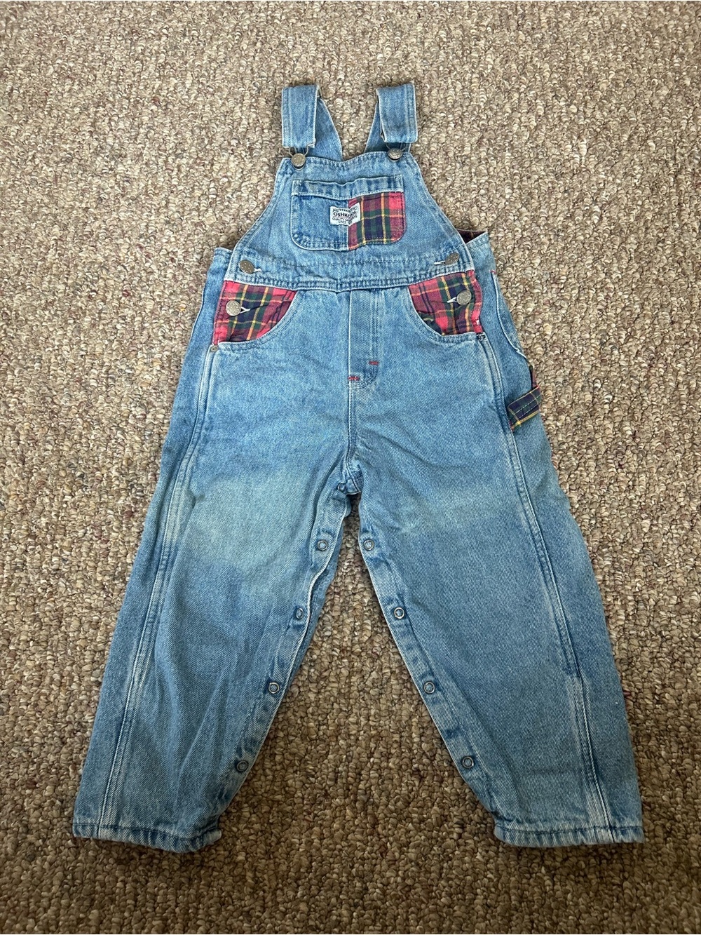 Vintage OshKosh B'gosh Flannel Lined Denim Overalls